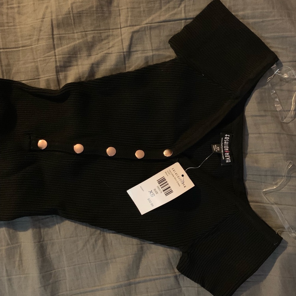 (NWT) Fashion Nova black Henriette mini dress
